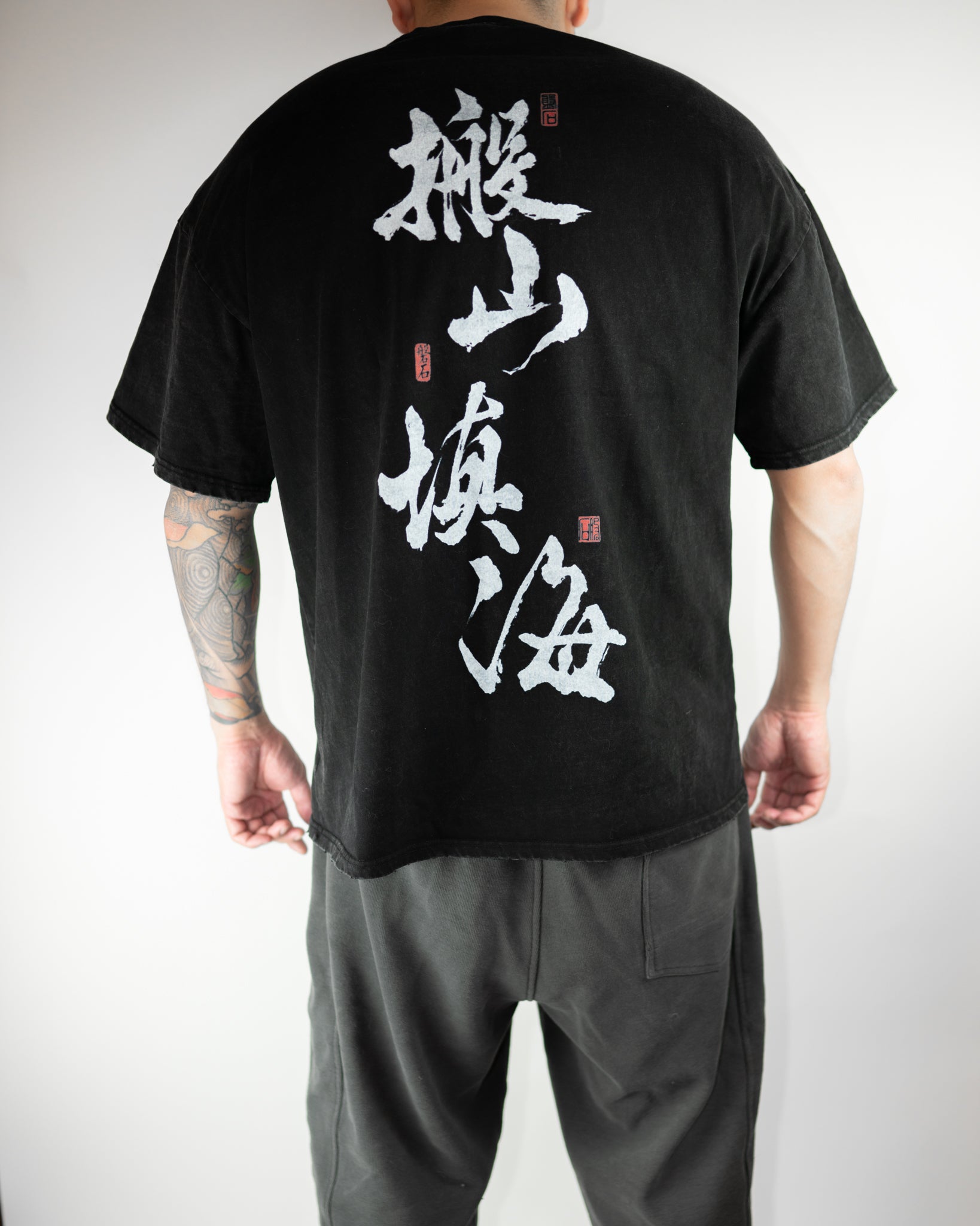 "战魂“ "Warrior Spirit" Tee - Vintage Black - Project 717