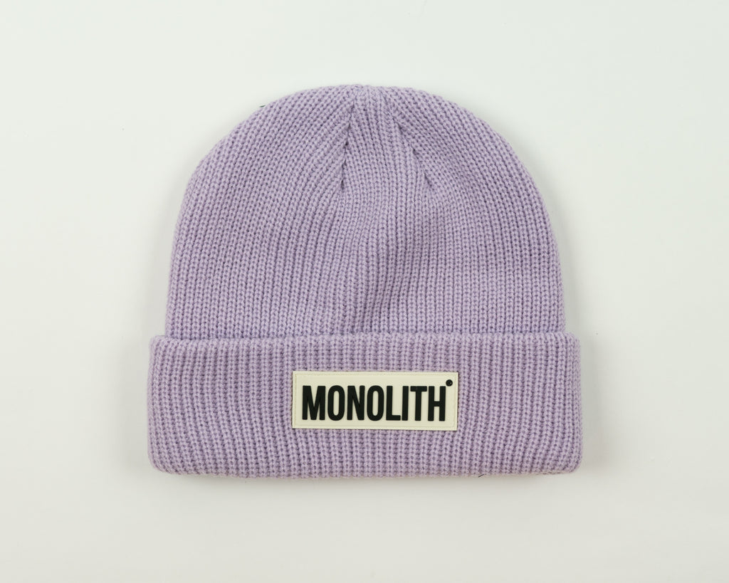 Lo-Go Cream Beanie Purple