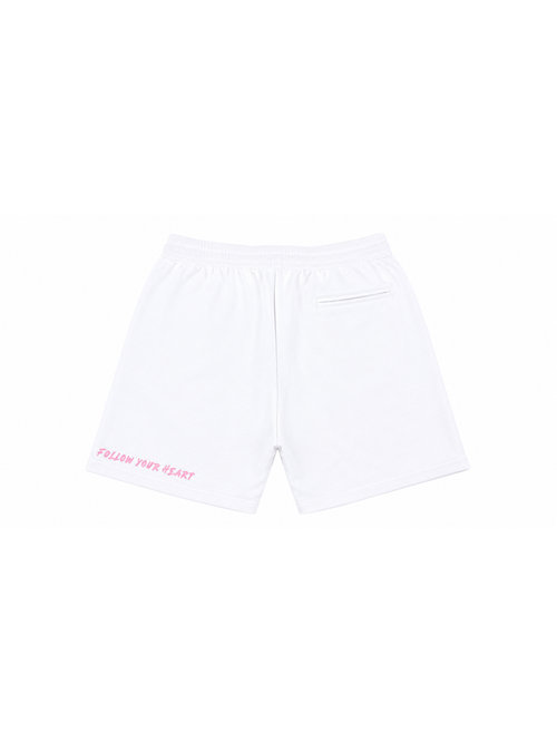 Follow Ur Heart - Sweat Shorts - White